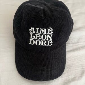 Aime Leon Dore Black Corduroy Snapback Hat